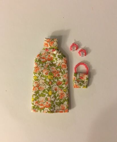 Custom Topper Dawn Doll ~Neon Peach Floral Mini Dress Ensemble!~