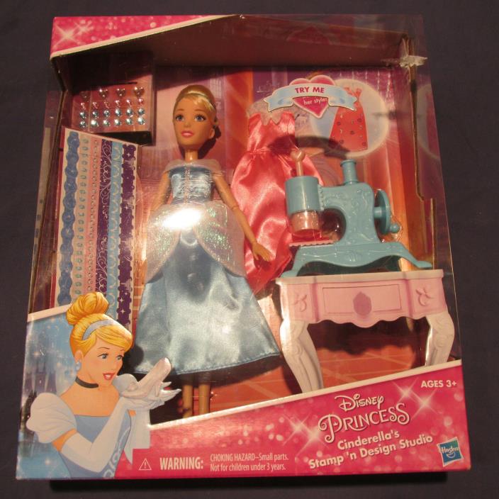 Disney Princess Cinderella Doll Set Stamp 'n Design Studio Dresses Girl 3+ New
