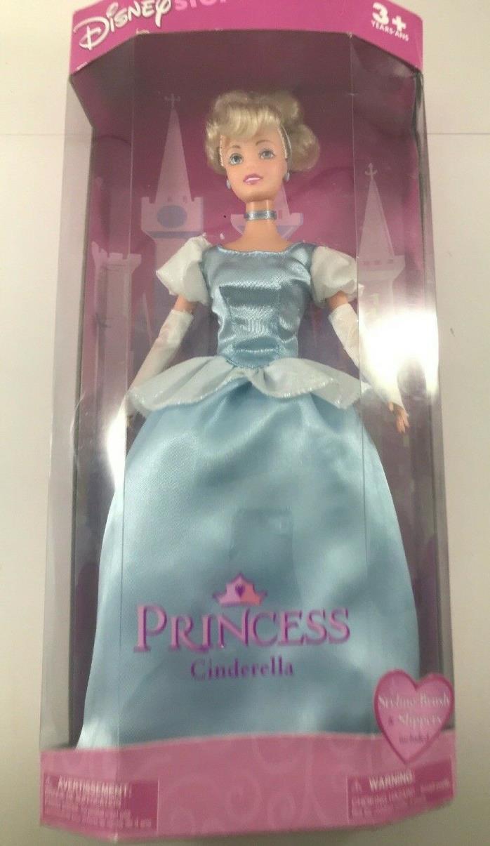 Disney Store Exclusive Princess Cinderella Doll with Brush & Slippers - New