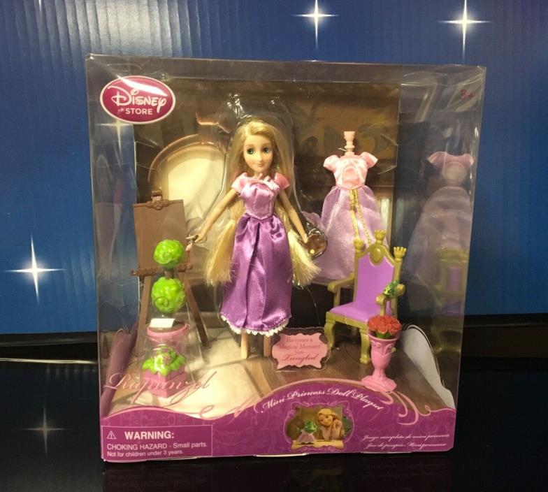 Disney Store NIB Rapunzel Mini Princess Doll Playset 5½