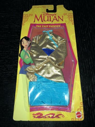 New Disney Mulan Far East Fashion Gold Blue 67931 Mattel Disney