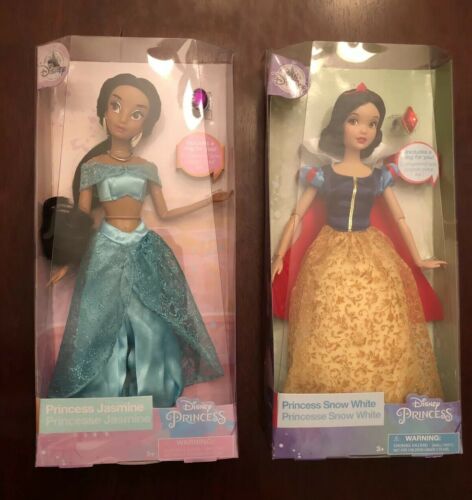 Disney Princess Jasmine & Snow White 12” Dolls Includes Ring +Free Shipping