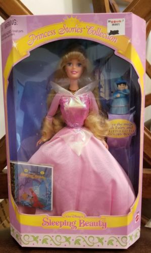 NEW Disney Sleeping Beauty Princess Stories Book Doll Mattel 1997 4+ MIB NRFB **