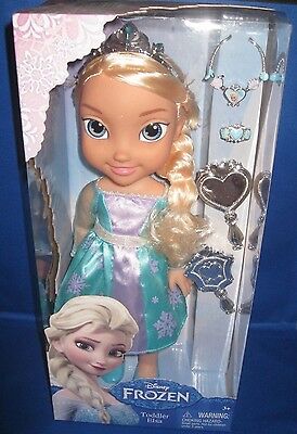 DISNEY FROZEN  PRINCESS TODDLER ELSA COLLECTOR DOLL & ACCESSORIES, NRFB