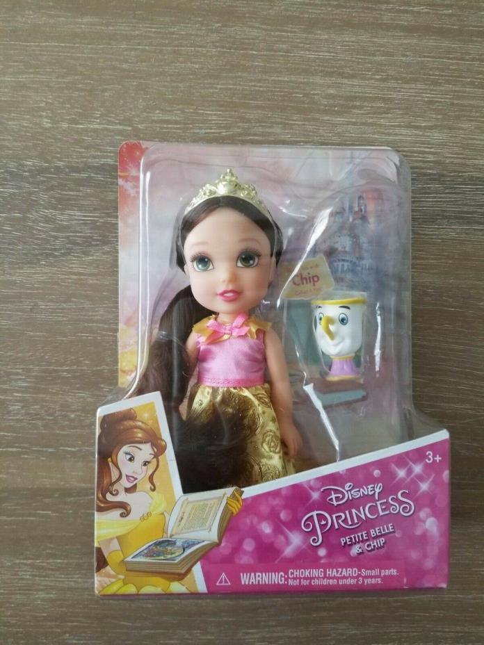 Disney Petite Princess Doll Belle & Chip NEW
