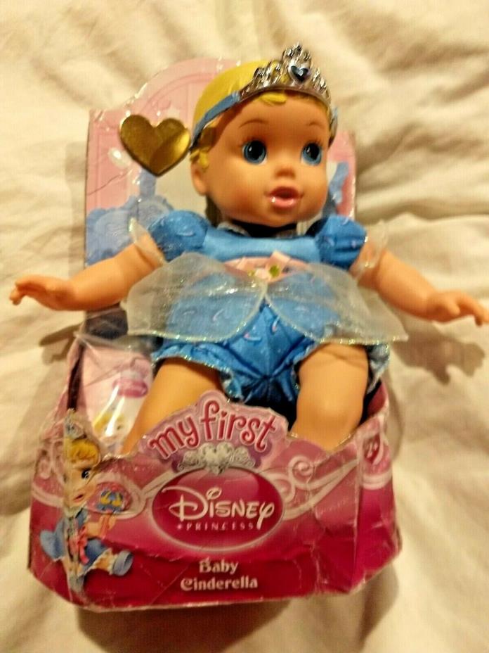 My First Disney Princess Baby Cinderella Doll with Tiara Bad Box New