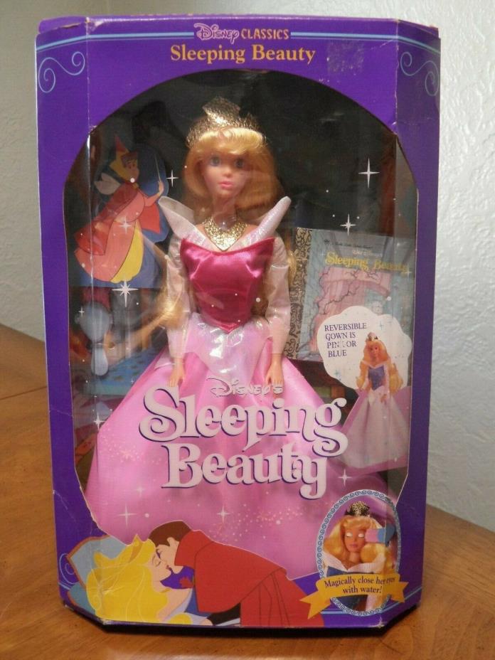 Vintage Disney's Sleeping Beauty Mattel Doll Magic Eyes Reversible Dress New