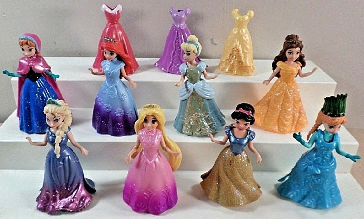 Mattel Disney Princess Polly Pocket Magic Clip Dolls~Snow White~Ariel~Belle