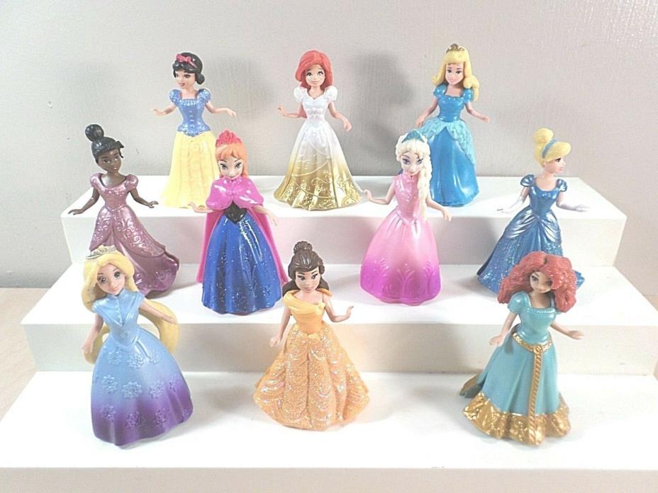Mattel Disney Princess Polly Pocket Magic Clip Dolls~Snow White~Ariel~Frozen