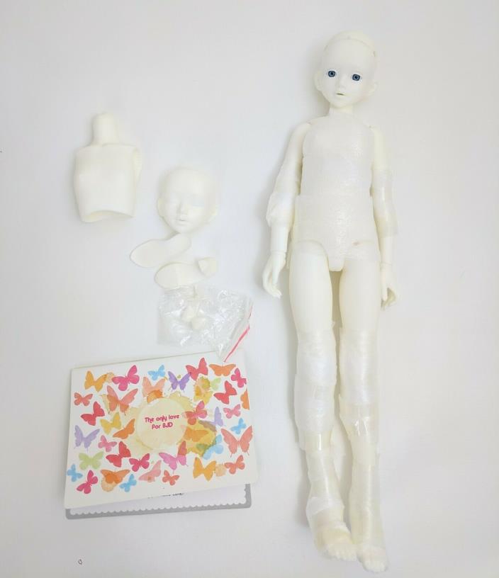 Recast Unoa Lusis MSD BJD white skin with extra face, eyes, heel parts, torso