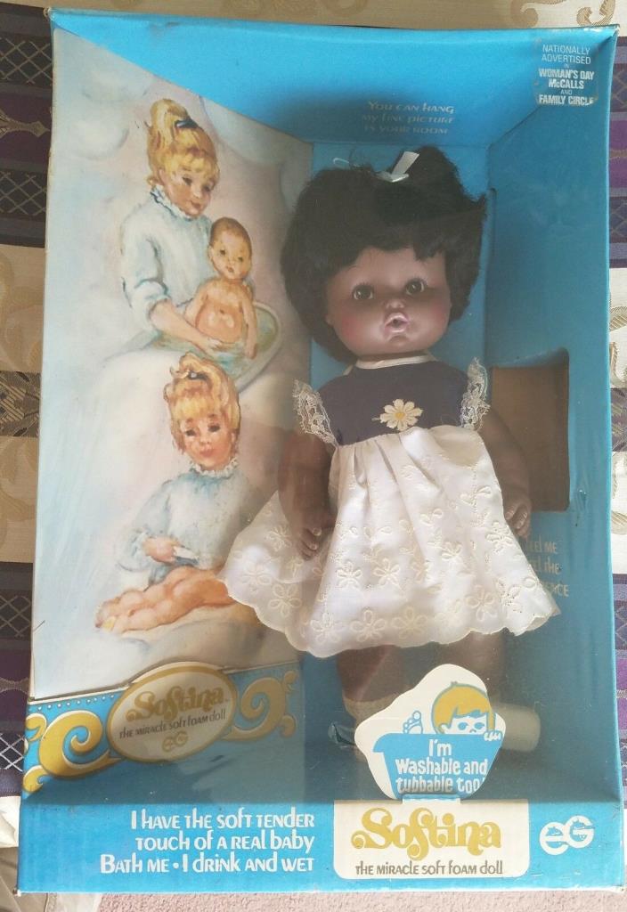 Eegee Softina Baby Bottoms AA Black Doll NIB New Box
