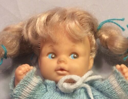 vintage EEGEE Baby Doll Drink-n-Wet 6” rooted Hair Original Outfit?
