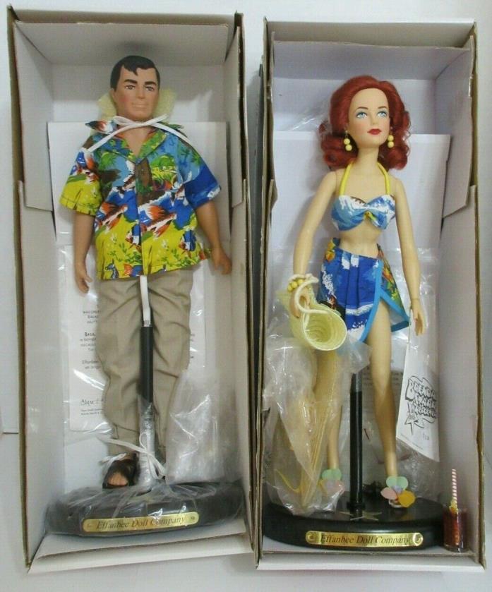 EFFANBEE BRENDA STARR & BASIL ST. JOHN, BOTH IN TROPICAL PARADISE OUTFITS