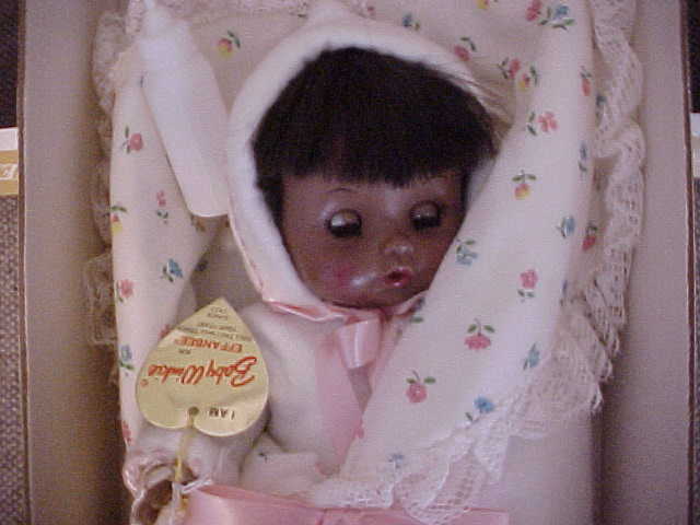Vintage EFFANBEE Baby Winkie African American Doll Blanket  - Original Tags Box
