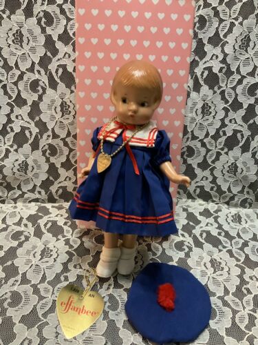 Rare Vintage Effanbee Patsyette Doll V572 Box 1988 Shirley Temple Sailor Dress