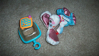 Vintage Smooshees Smuggler WAGS Dog & his Charm Box 1988 Fisher Price Smooshey