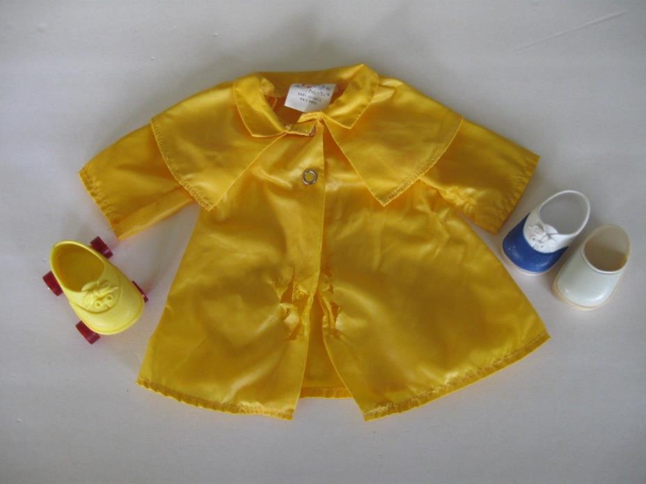 1970's MY FRIEND MANDY & FRIENDS SINGLE YELLOW SKATE, 2 SGL SHOES AND RAINCOAT