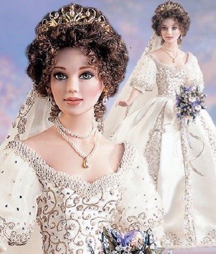 Franklin Mint Faberge Natalia Spring Bride Porcelain Doll, New in the Box w/COA