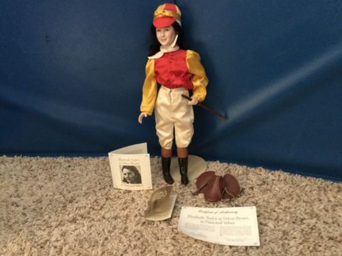 Franklin Mint Doll Elizabeth Taylor as Velvet Brown in National Velvet W/cert.