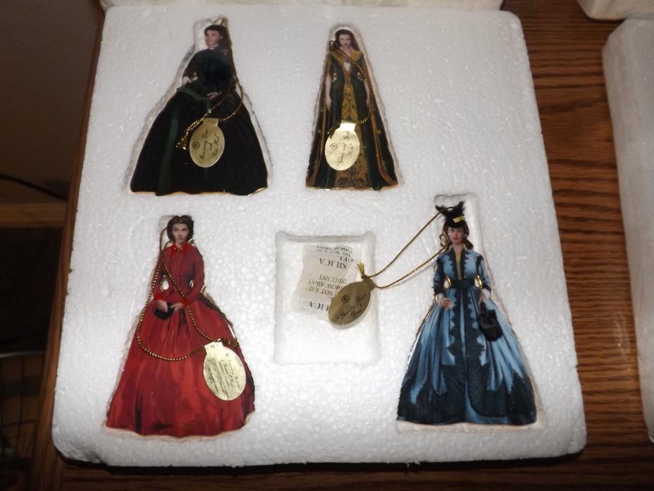 Gone With the Wind Legendary Costumes of Scarlett O'Hara Ornaments  1 Set, COA