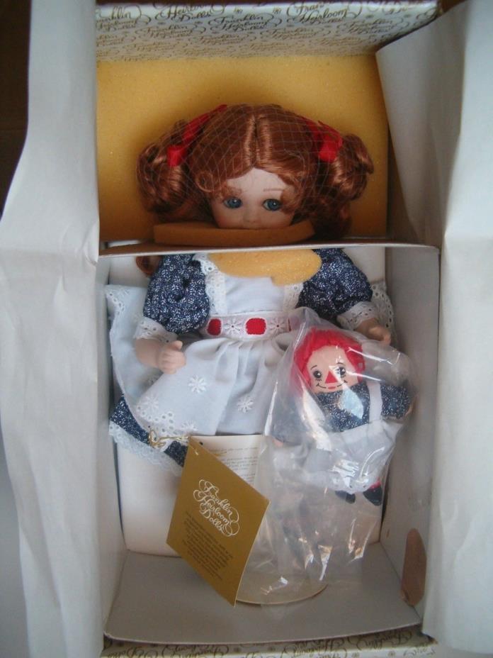 Franklin Heirloom Dolls Annie and her Raggedy Ann Doll