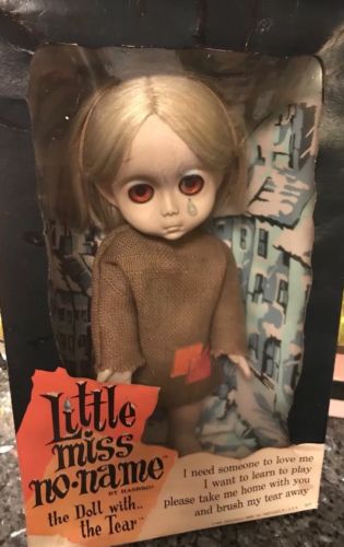 Vintage 1965 Hasbro LITTLE MISS NO NAME Sad Prop Orphan Doll Tear Dress Orig Box