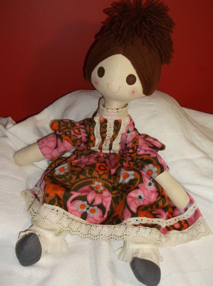 Vintage Victorian style Cloth Rag Doll 30” made in England for Saks Fifth Ave.
