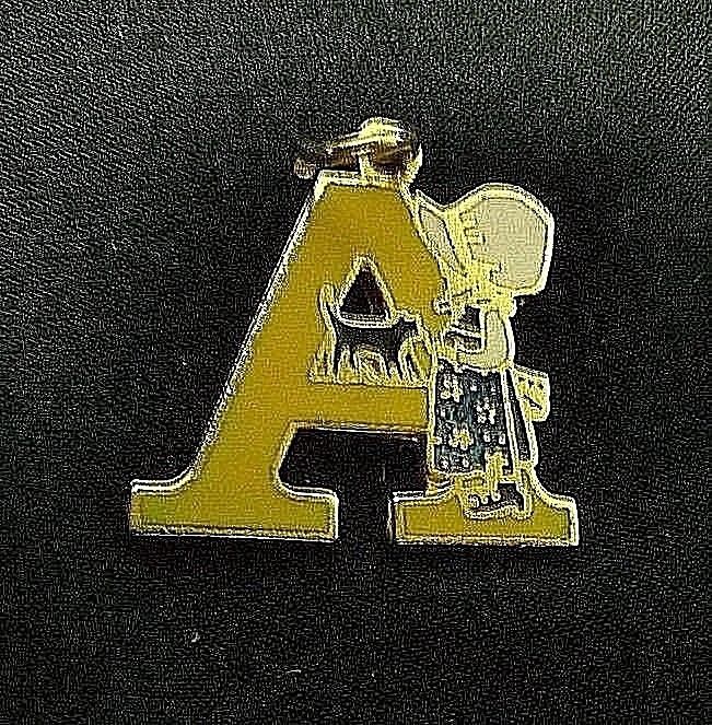 Rare Vintage Holly Hobbie Charm Pendant On A Golden Capital A & Kitty Pre-Owned