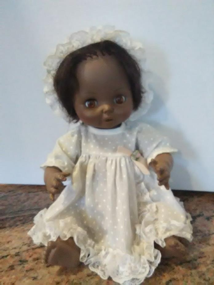 Vintage Horsman Black African American Doll with Sleeping Amber Eyes from 1974