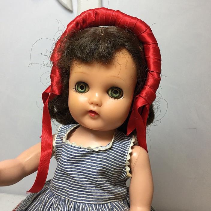 Ideal P90  “Princess Mary” Toni Family 1950s RARE Hinged Hips + Toni Dress 14”