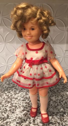 Shirley Temple Doll Ideal 1972 with Dress, Socks and Shoes Vintage
