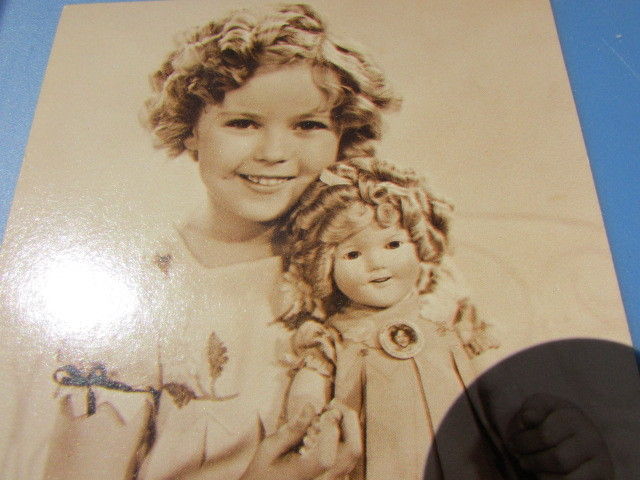 Shirley Temple Photo Her Doll Post Card Sepia Print Picture 6