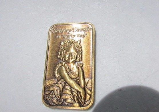 Shirley Temple Curly Top Minted Bronze Ingot Bar #31 Greathouse Very Rare