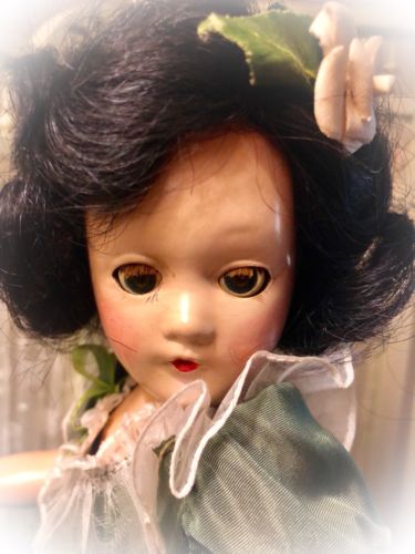 Petite Sweet Vintage Madame Alexander Scarlett O’Hara Composition 11” Doll
