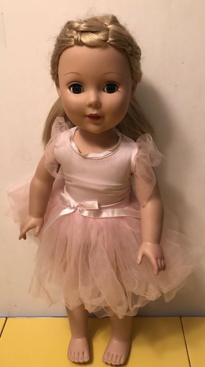 Madame Alexander Doll 18” vintage 2009 pink tutu open and shut eyes