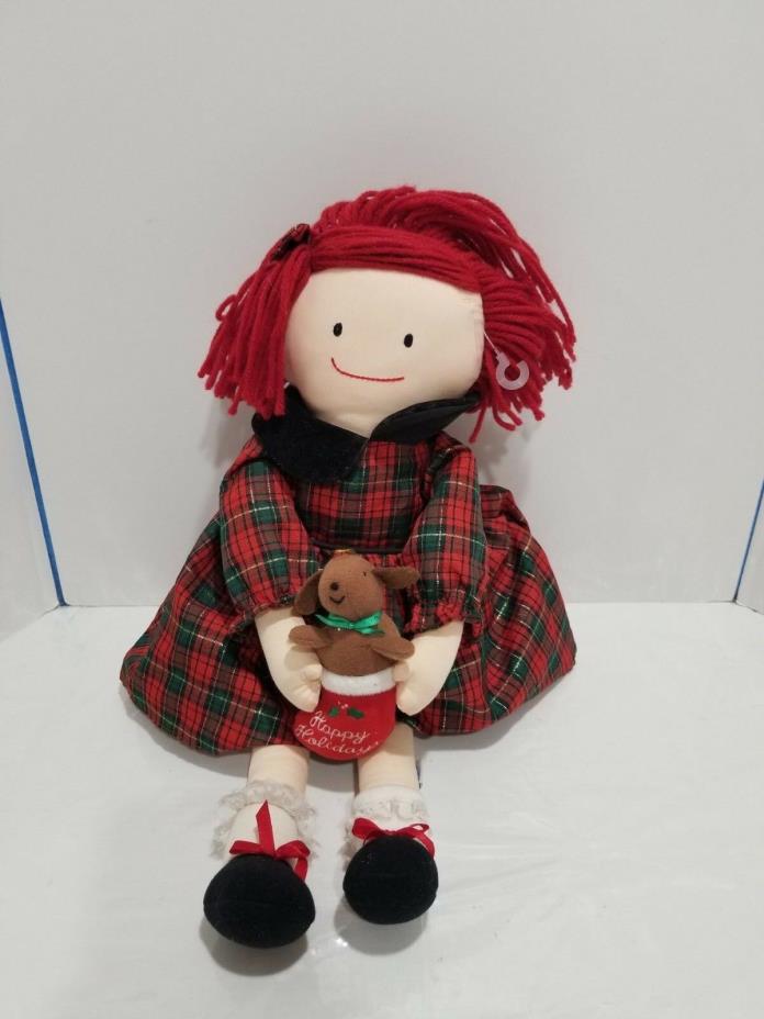 Eden 1996 Cloth Plush Doll Madeline Happy Holidays 18