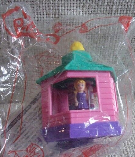 Vintage Bluebird Polly Pocket House / Gazebo w/ Polly 1999 Subway Kids Meal Toy