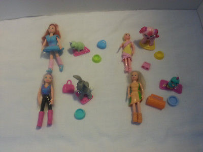Polly Pocket lot dolls , clothes , pets ect