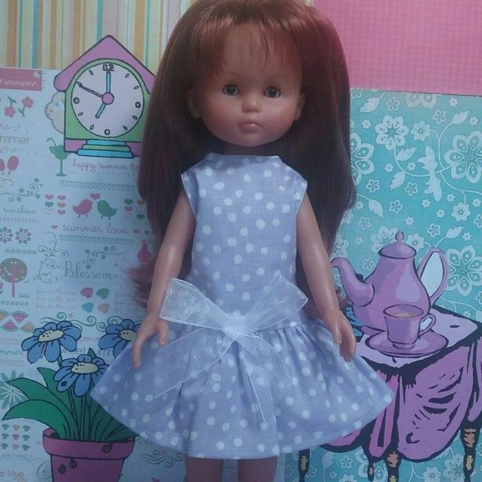 NEW Ruffle Dress handmade to fit Corolle Les Cheries 13 inch Lilac w/white Bow