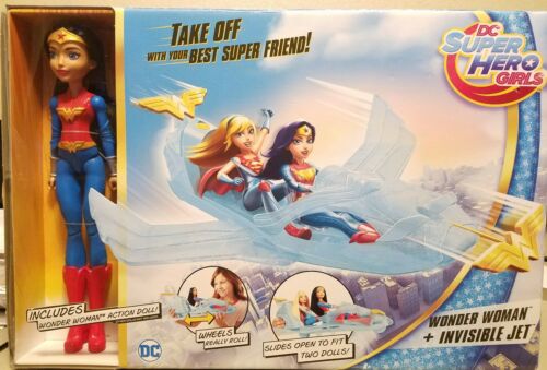 Wonder Woman Doll and Invisible Jet DC Super Hero Girls