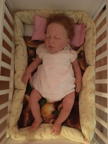 LEE MIDDLETON VINYL BREATH OF LIFE BABY KAITLYN DOLL ROOTED RED HAIR LIFE LIKE