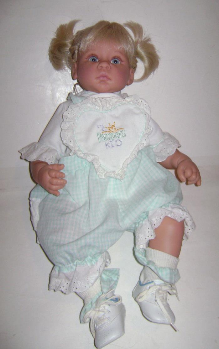 Pampers Kid Blonde Blue Eyes Cloth & Vinyl Doll by Reva Schick Lee Middleton 21