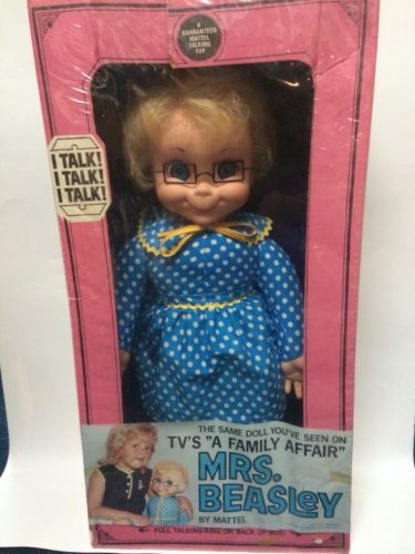 Mattel Pull String Talking Mrs. Beasley NIB 1967