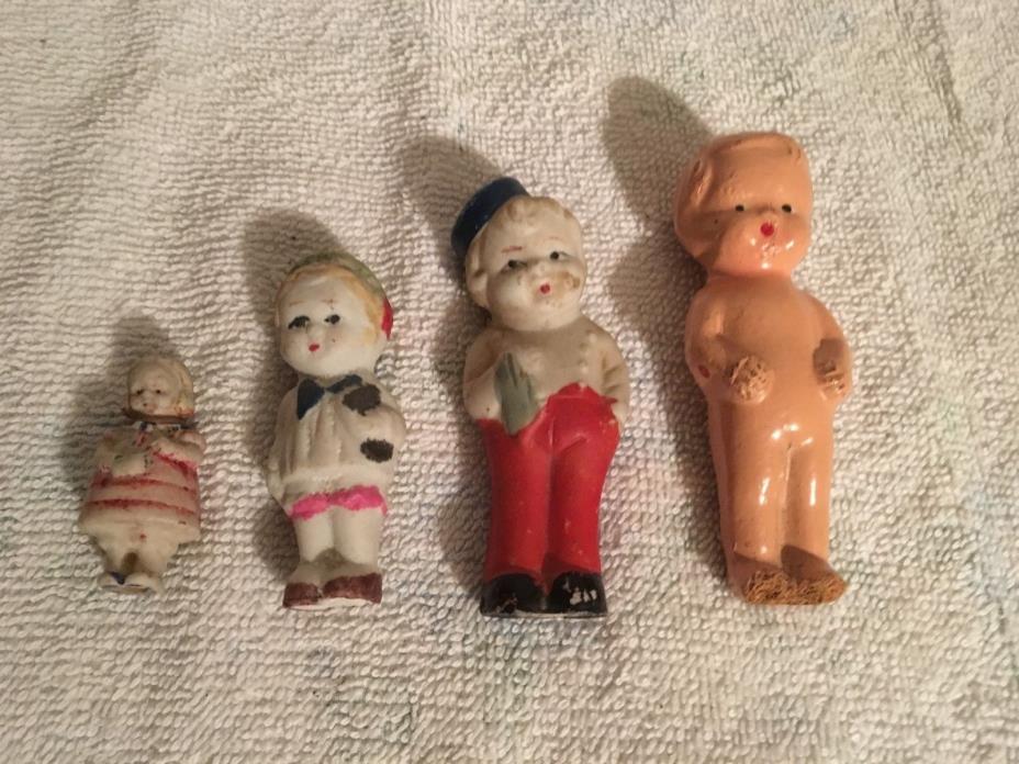 Vintage Japan (2) Germany (1)  Bisque and Plastic-Celluloid? (1) Dolls