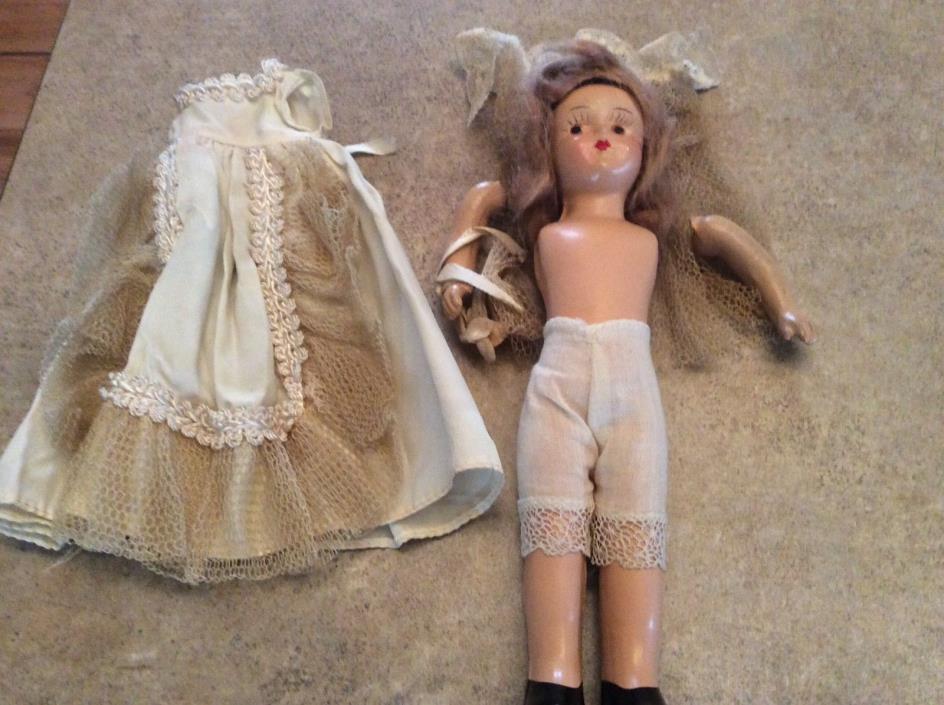 Vintage Nancy Ann Storybook Composition Bride  Doll  7