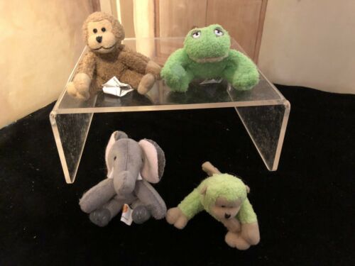Lot of 4 Only Hearts Club So Small Pets Animals Monkey Elephant Frog
