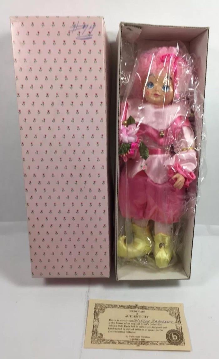 Brinns Clown Doll May Calendar Pink Hair Bells Tags Box 1986 Vintage