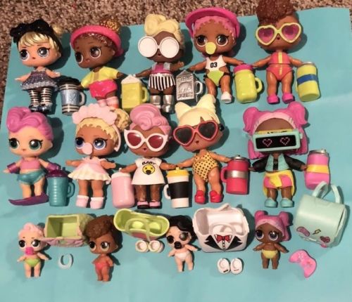 LOL Surprise Doll Lot Of 14 - Curious Court Funky Spike Rip Tide Waves Flower