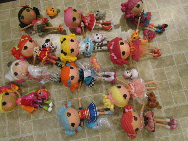 Large Lot Full Size Lalaloopsy Dolls 3 New 12 used