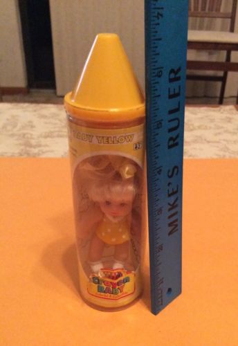 1998 Goldberger Crayon Baby Yellow Doll in a tube crayon #40370